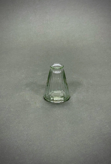 Bud Vase Ribbed Cone