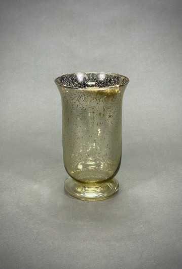 Gold Crackle Hurricane Lamp