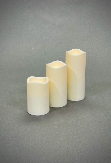 Trio LED Pillar Candles