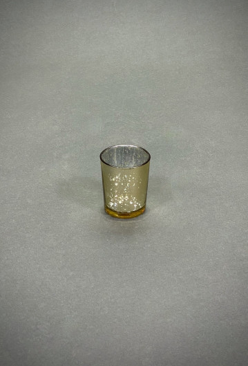 Gold Crackle Tea Light Holder